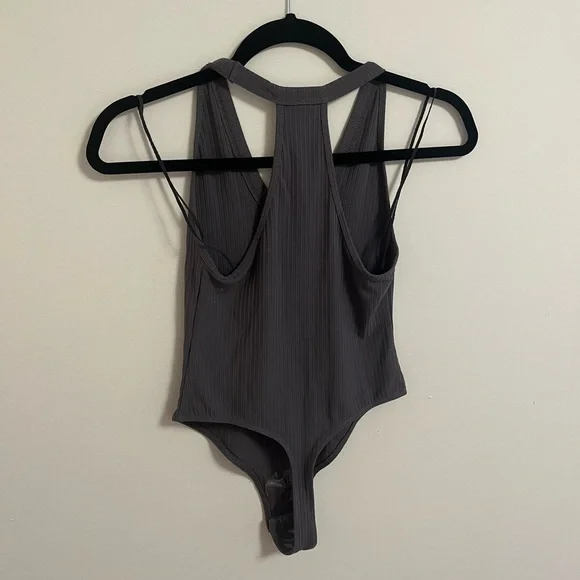NWT Free People Speed Dial Ribbed Bodysuit in Grey, XS - Picture 12 of 16